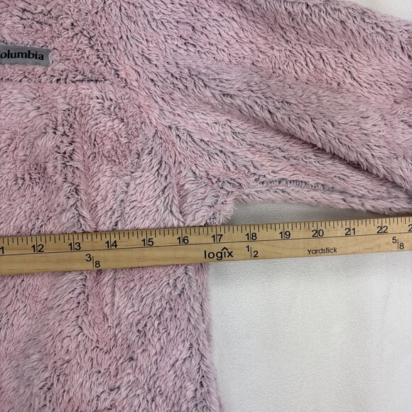 Columbia Women's Teddy Fleece Jacket Full Zip M Pink/Grey - Picture 9 of 10